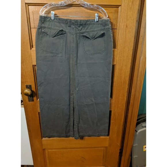 Tangents Army Green Straight Skirt Size 13/14 Womens - Picture 2 of 6